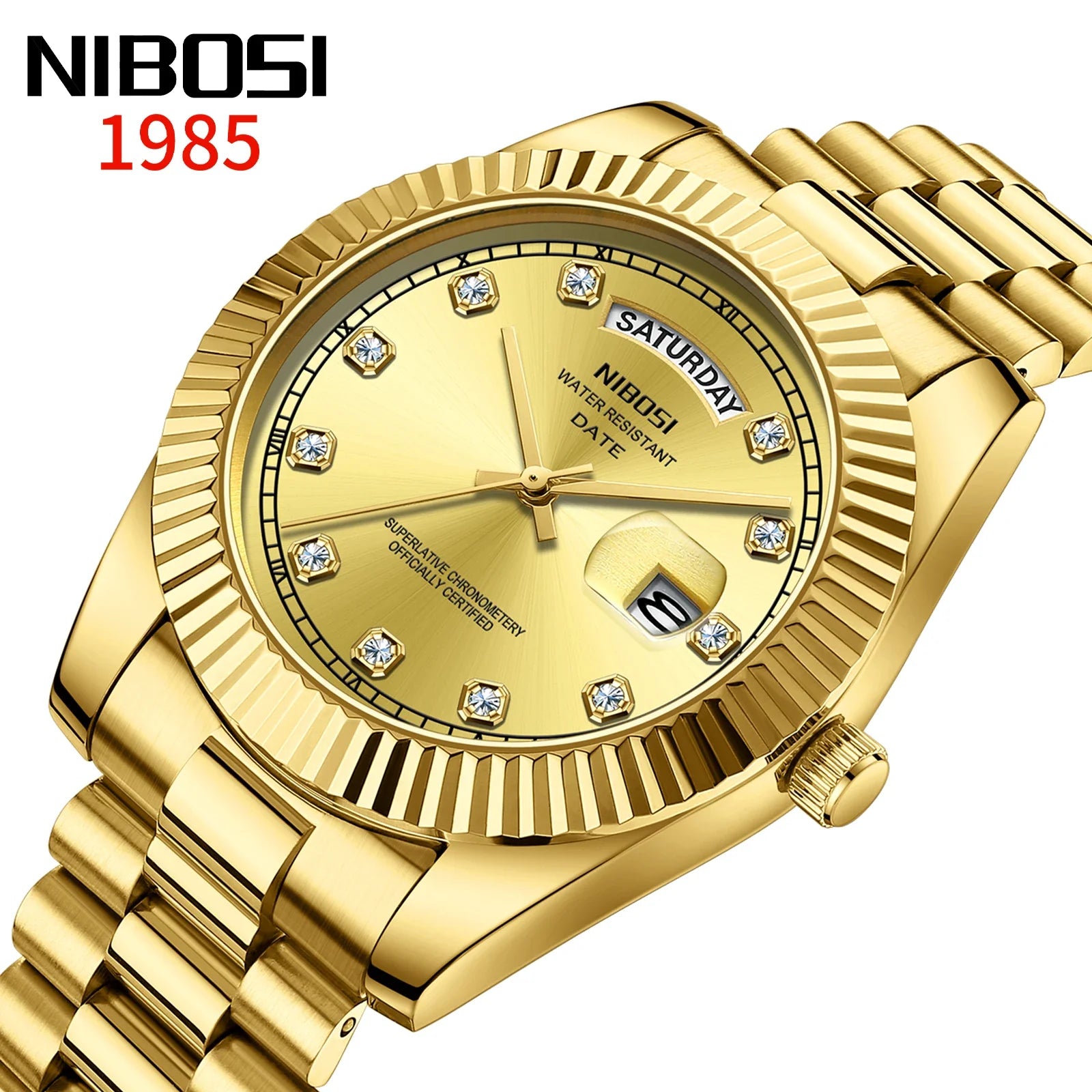 NIBOSI 2627 — Diamond Scale Quartz Watch