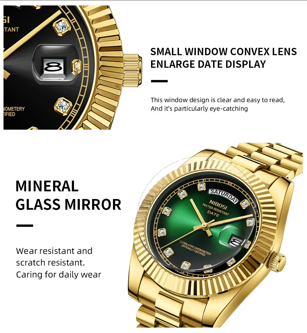 NIBOSI 2627 — Diamond Scale Quartz Watch