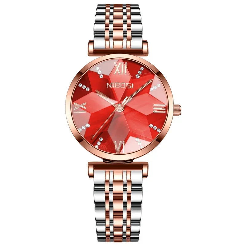 NIBOSI 2529 — Crystal Facet Watch