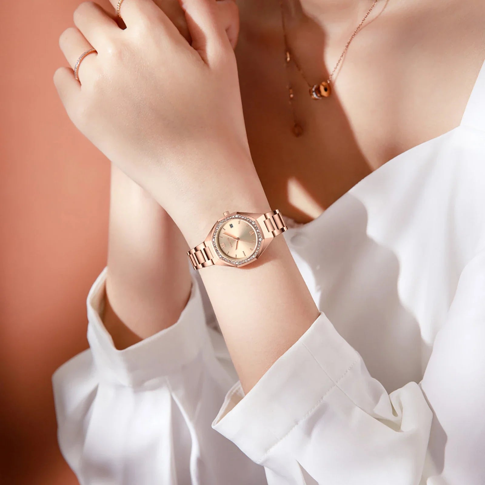 NIBOSI 2621 — Radiant Crystal Women's Watch