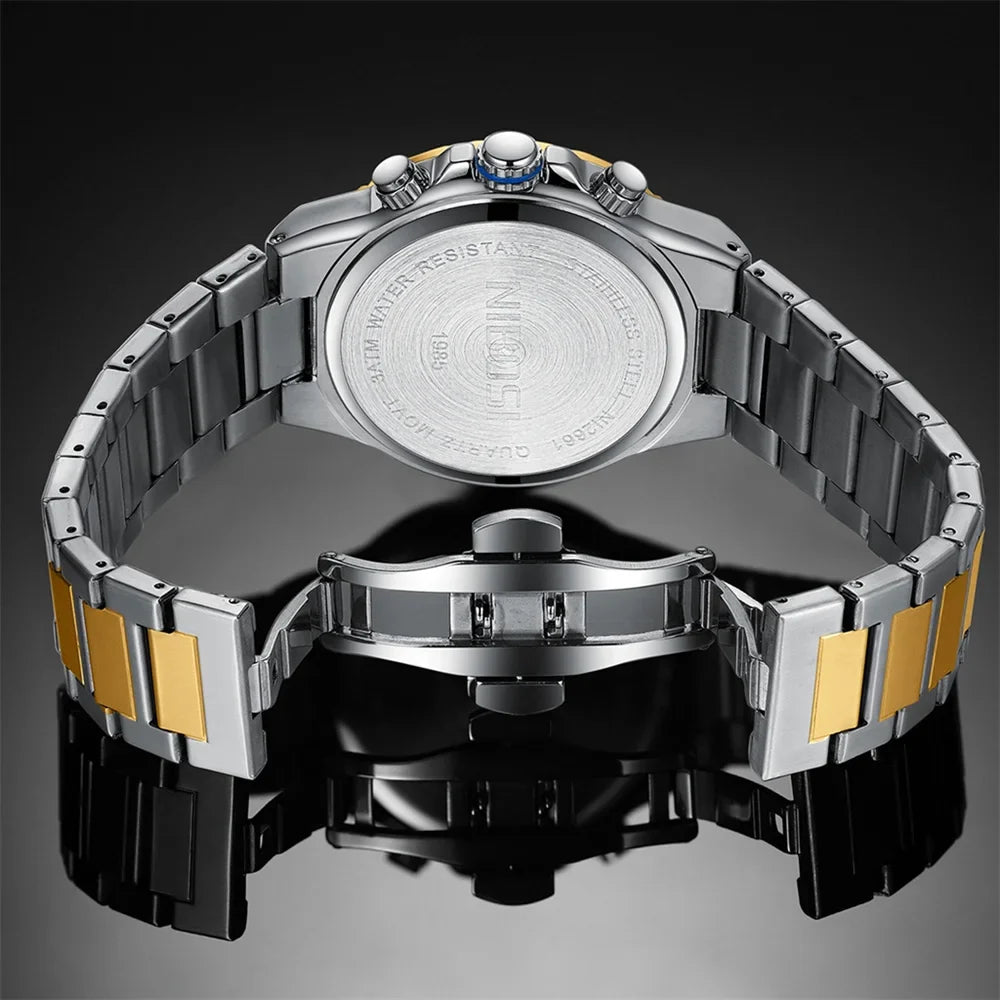 NIBOSI 2661 Golden Vanguard Chronograph