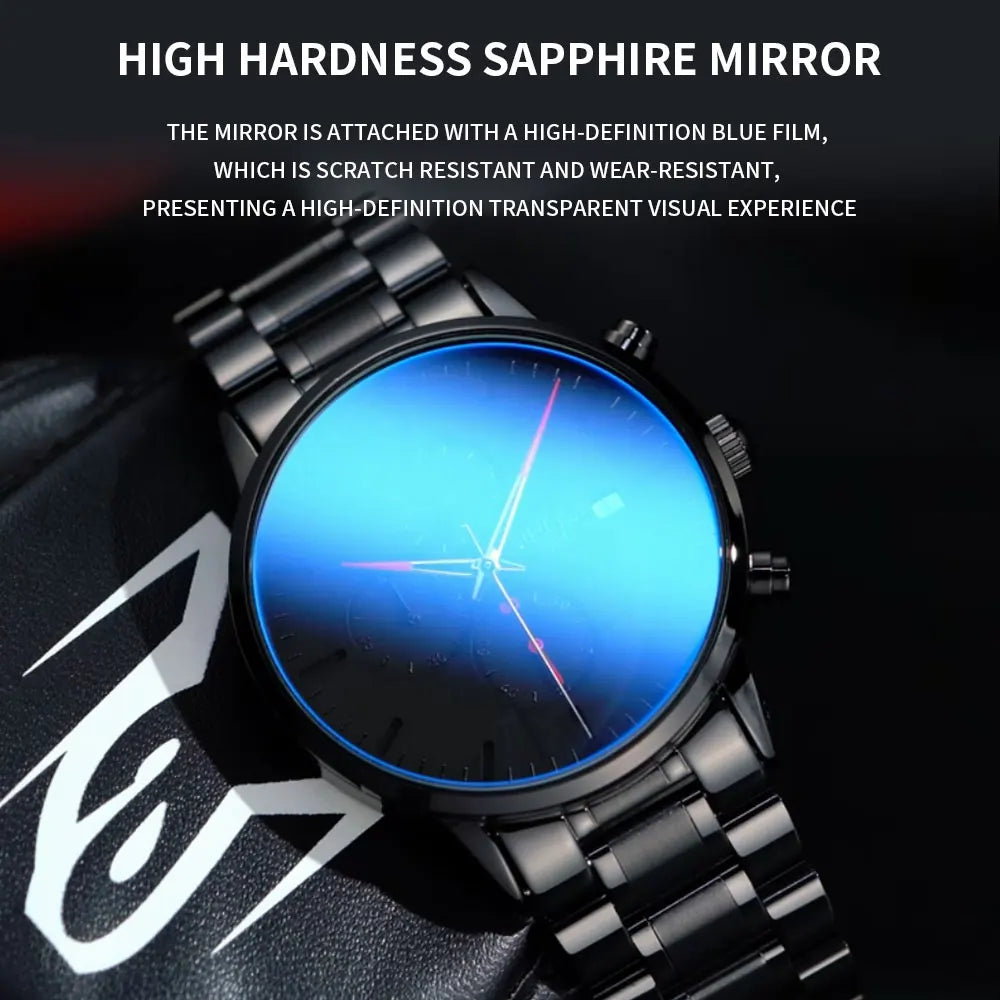 NIBOSI 2588 — All Black Chronograph Quartz Watch