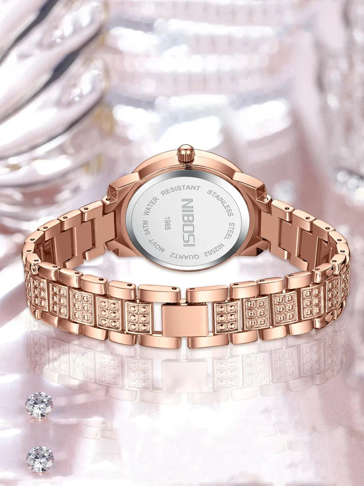 NIBOSI 2552 — Rose Sparkle Women's Watch