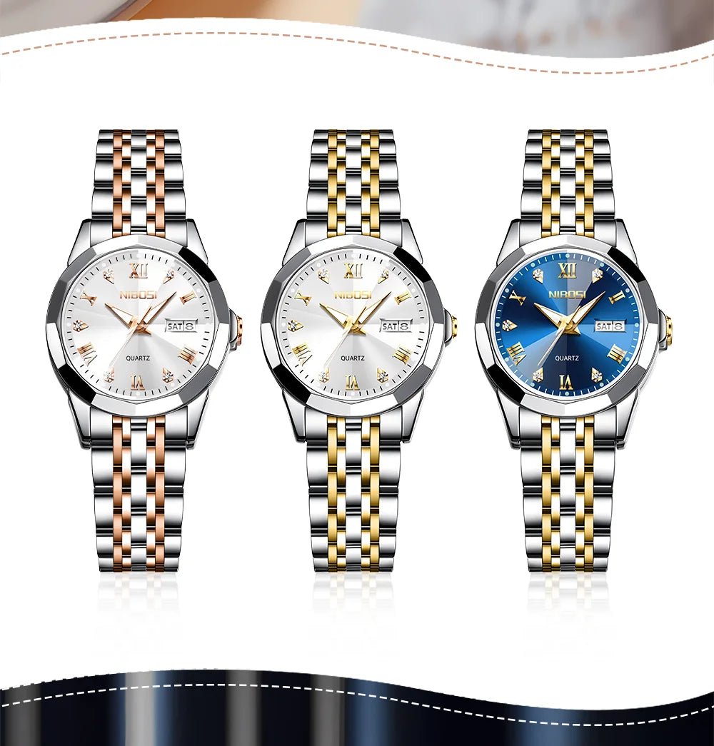 NIBOSI 2618 — Crystal Lumière Watch