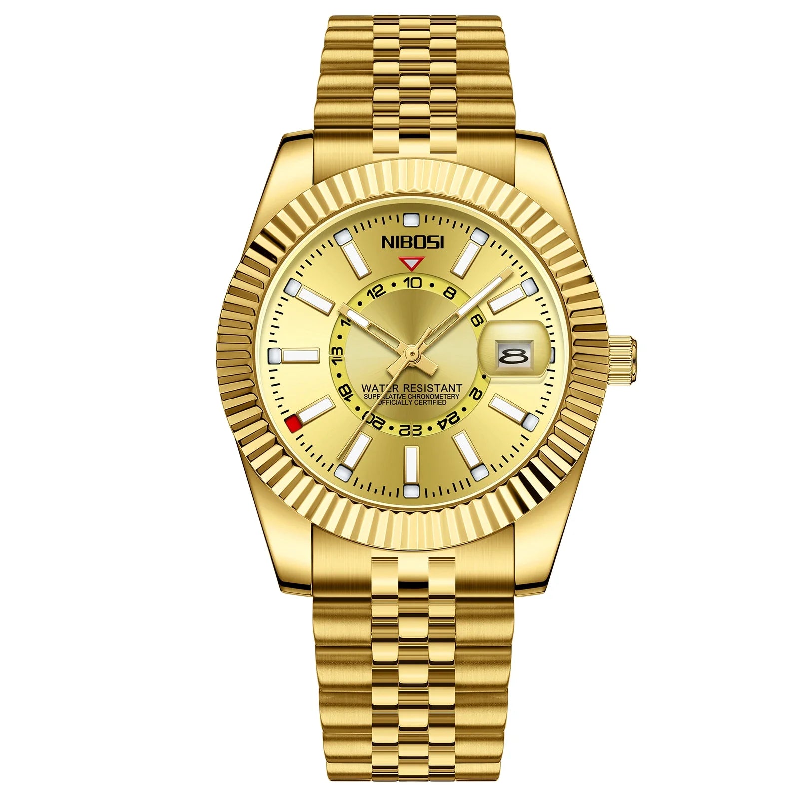 NIBOSI 2638 — Classic Fluted Men's Watch