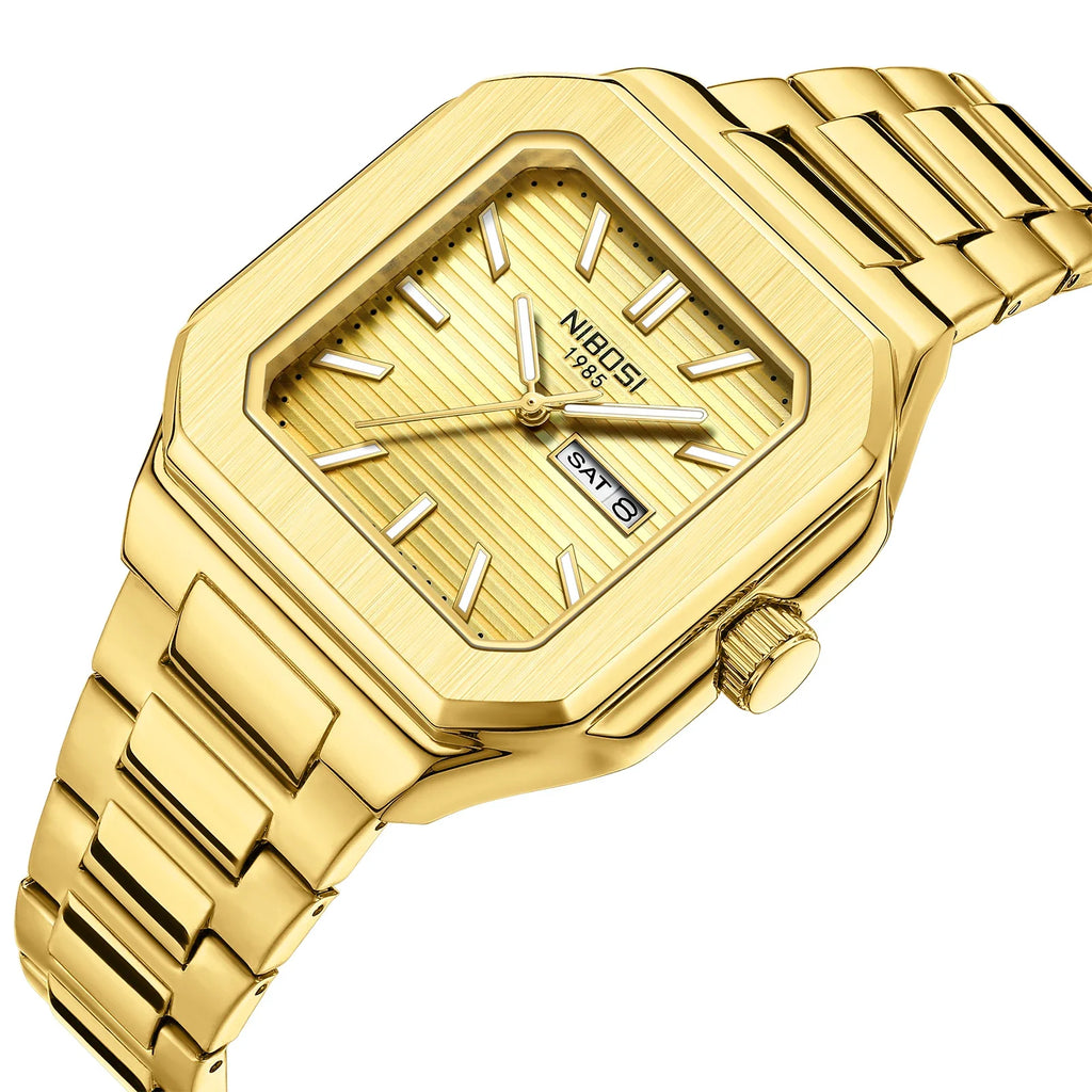 NIBOSI 2690 — Retro Square Quartz Watch