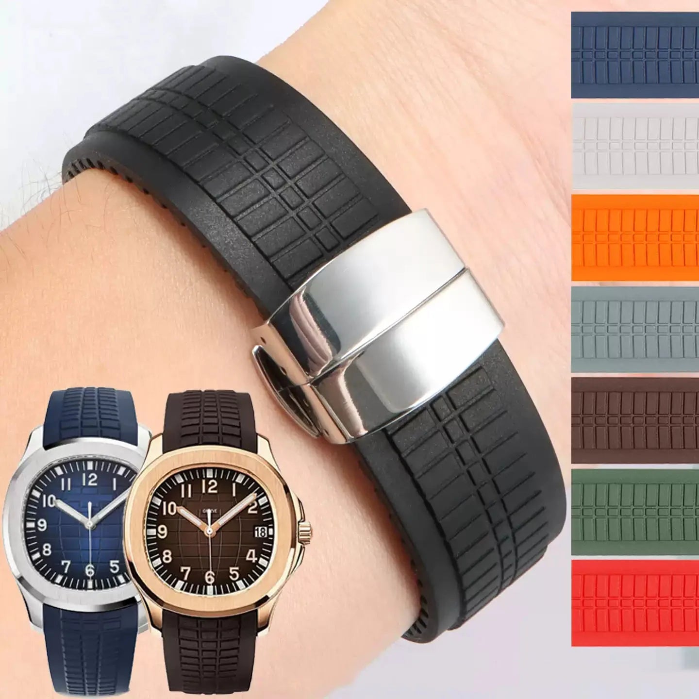 NIBOSI 2653 Sport Silicone Strap — 21mm