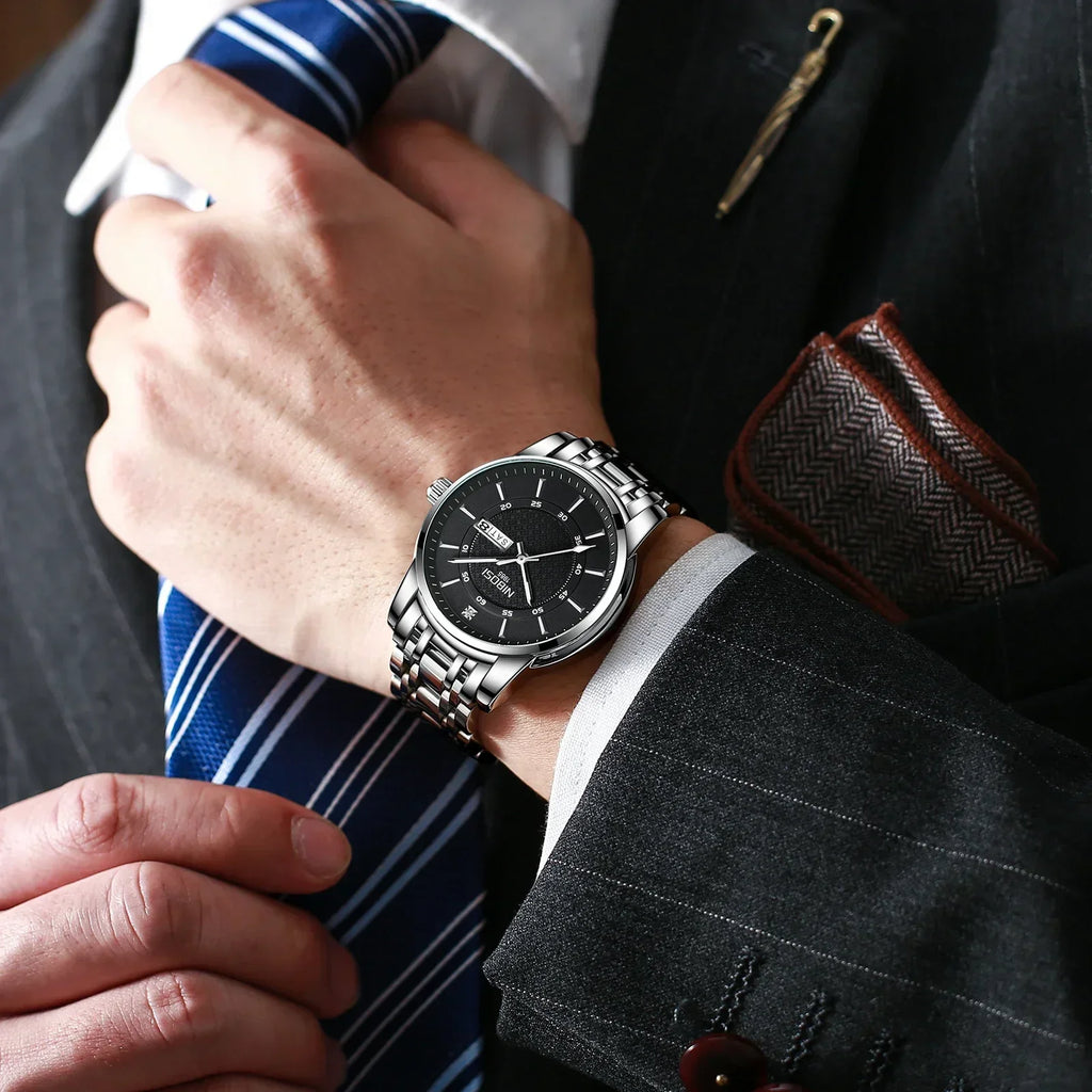NIBOSI 2381 — Timeless Minimalist Steel Watch