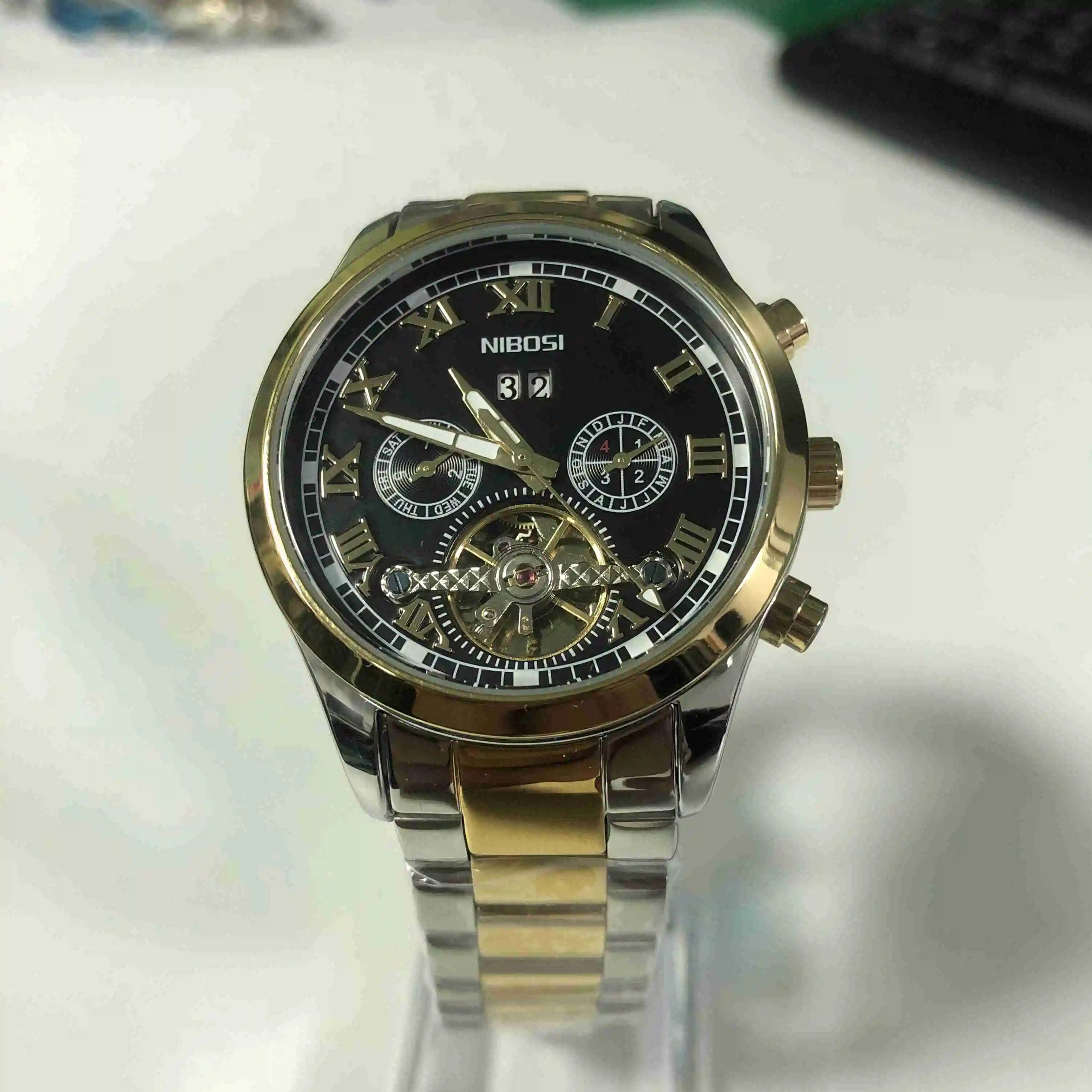 NIBOSI 2307 — Imperial Automatic Open-Heart Watch