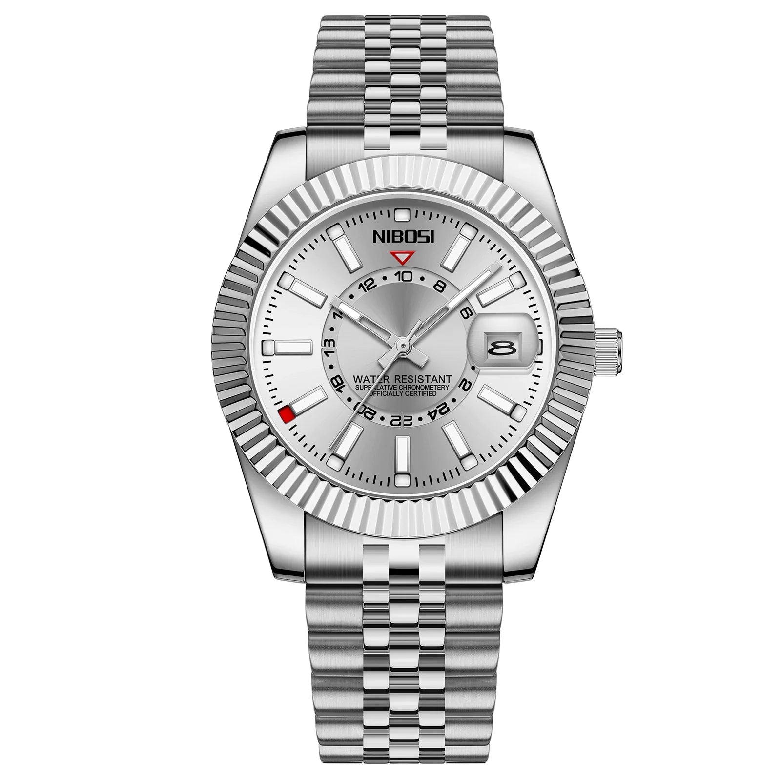 NIBOSI 2638 — Classic Fluted Men's Watch