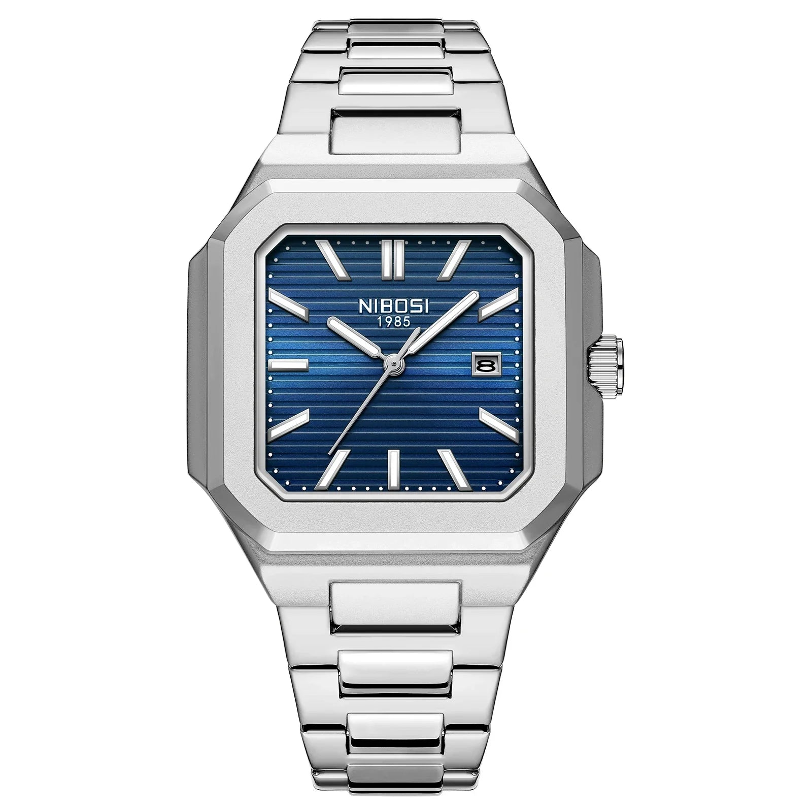 NIBOSI 2689 — Squaremaster Calendar Quartz Watch