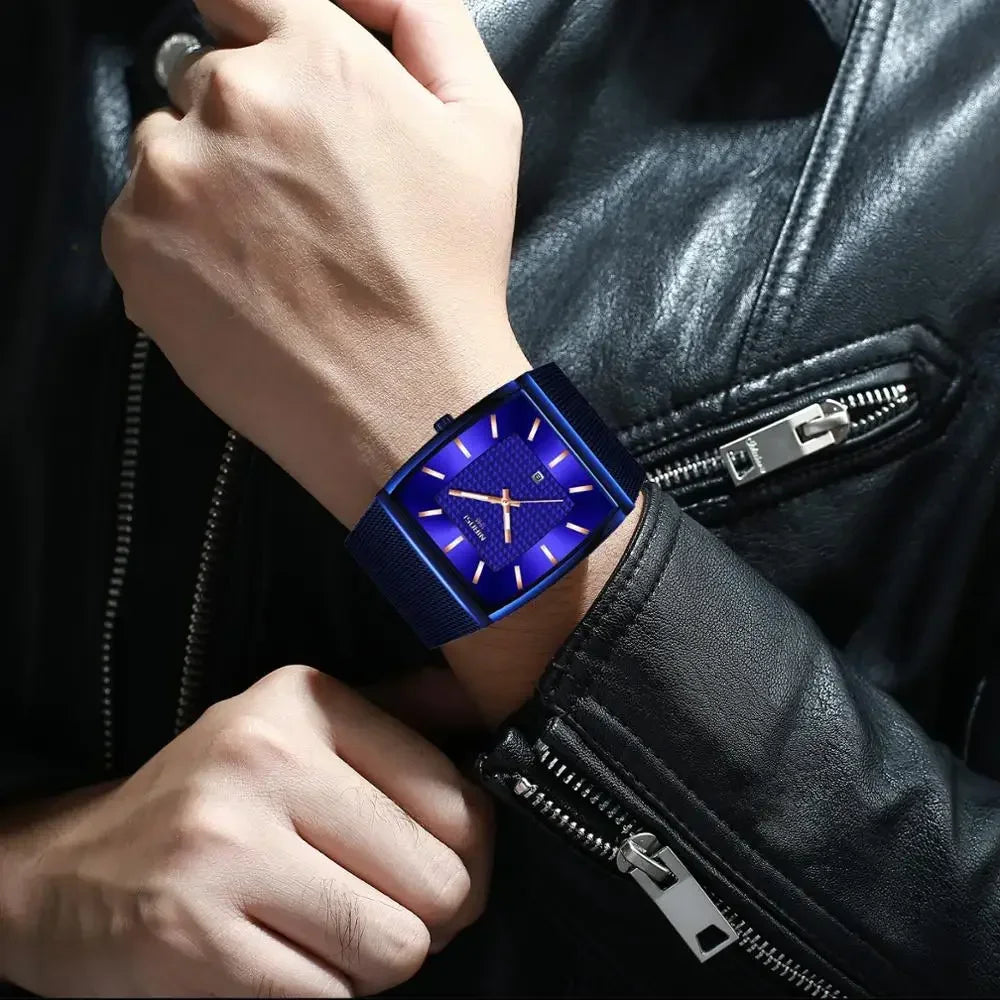 NIBOSI 2376 — Elegant Square Quartz Watch