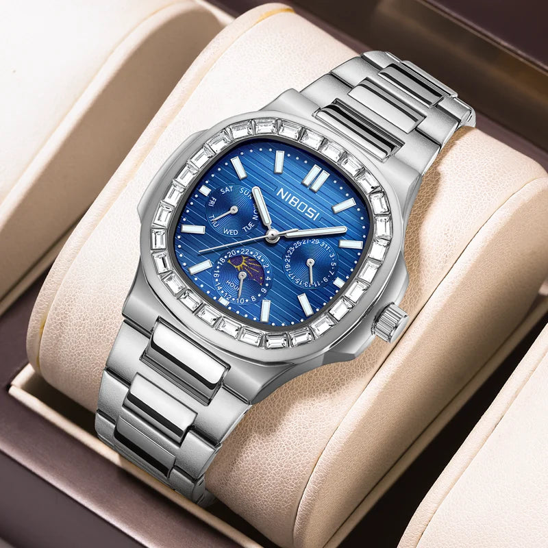 NIBOSI 2698 — Executive Moonphase Watch