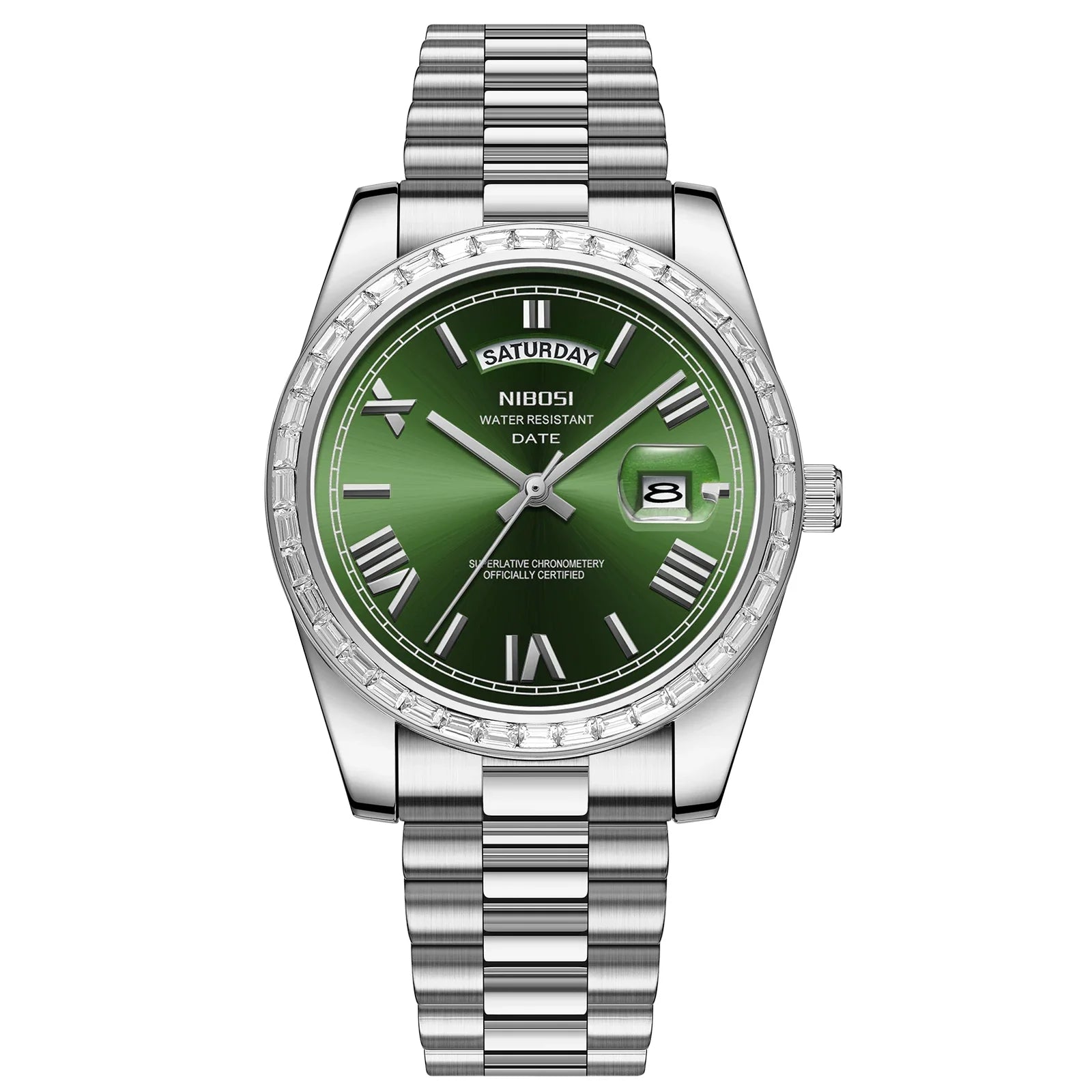 NIBOSI 2708 Presidential Day-Date Watch