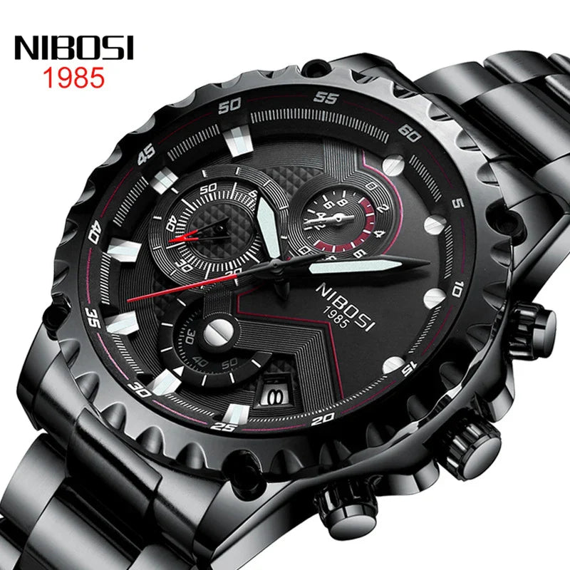NIBOSI 2322 — Iron Tactical Chrono Watch