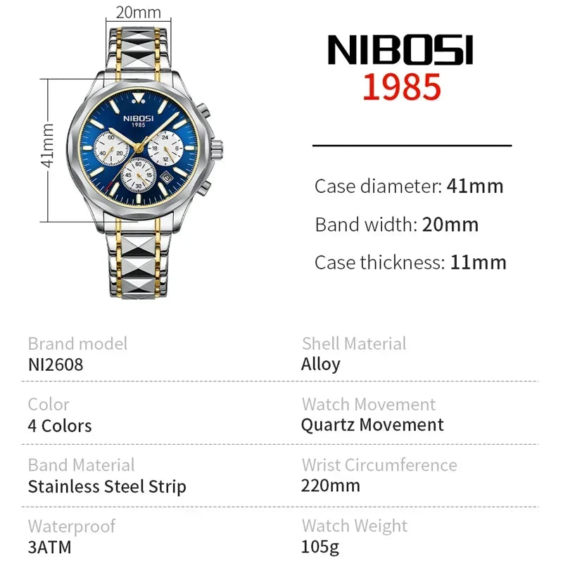 NIBOSI 2608 — Prestige Chronograph