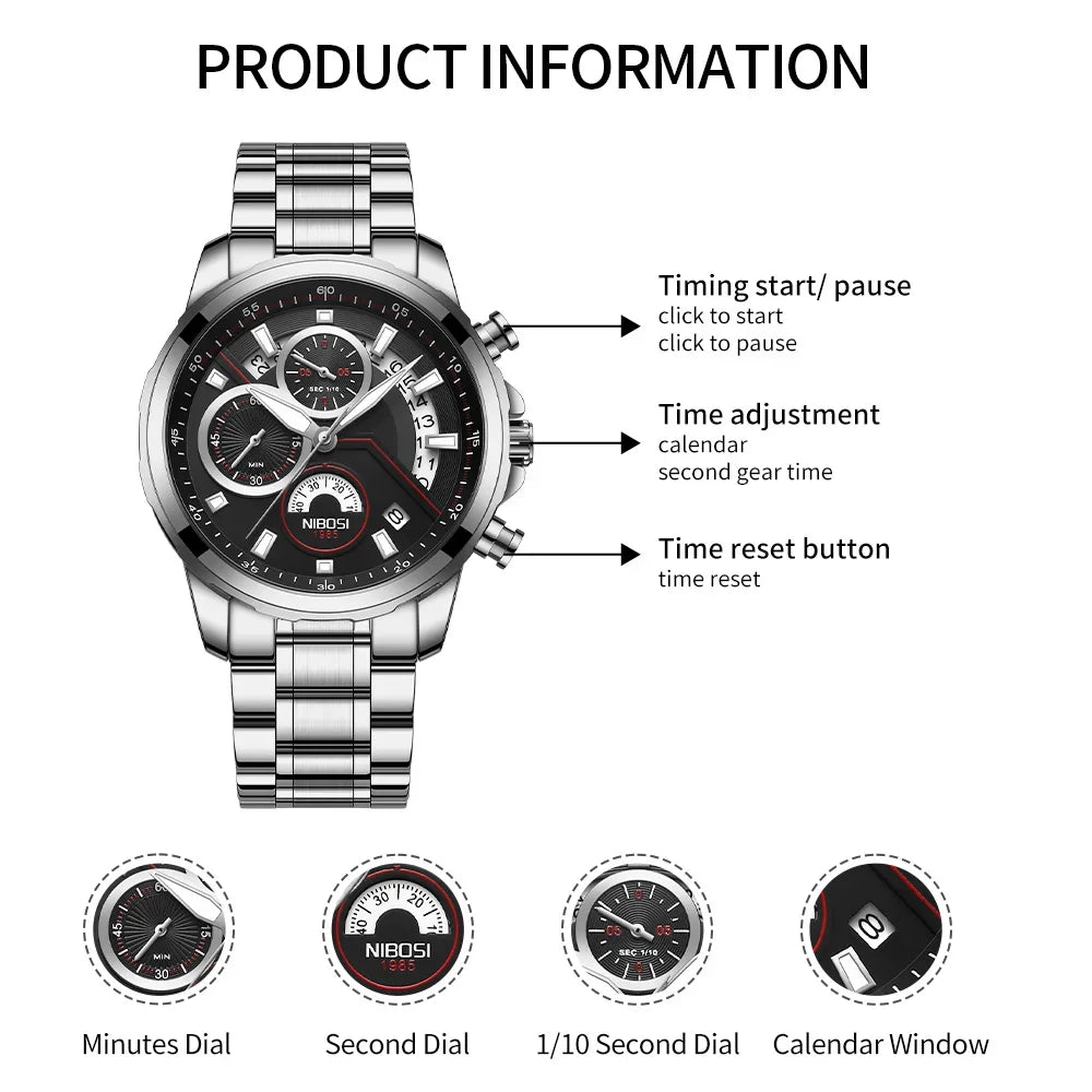 NIBOSI 2576 — Royal Chronograph