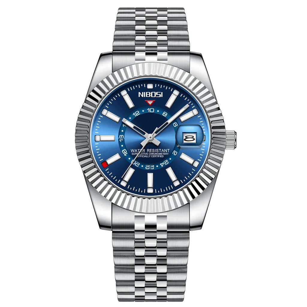 NIBOSI 2638 — Classic Fluted Men's Watch