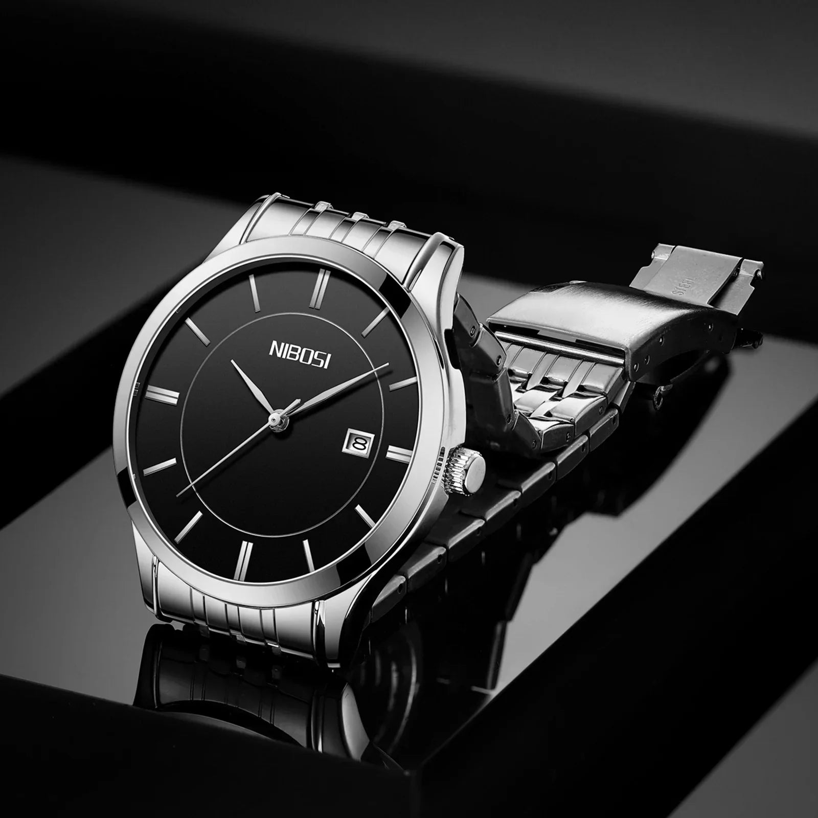 NIBOSI 2567 — Ultra Slim Quartz Watch