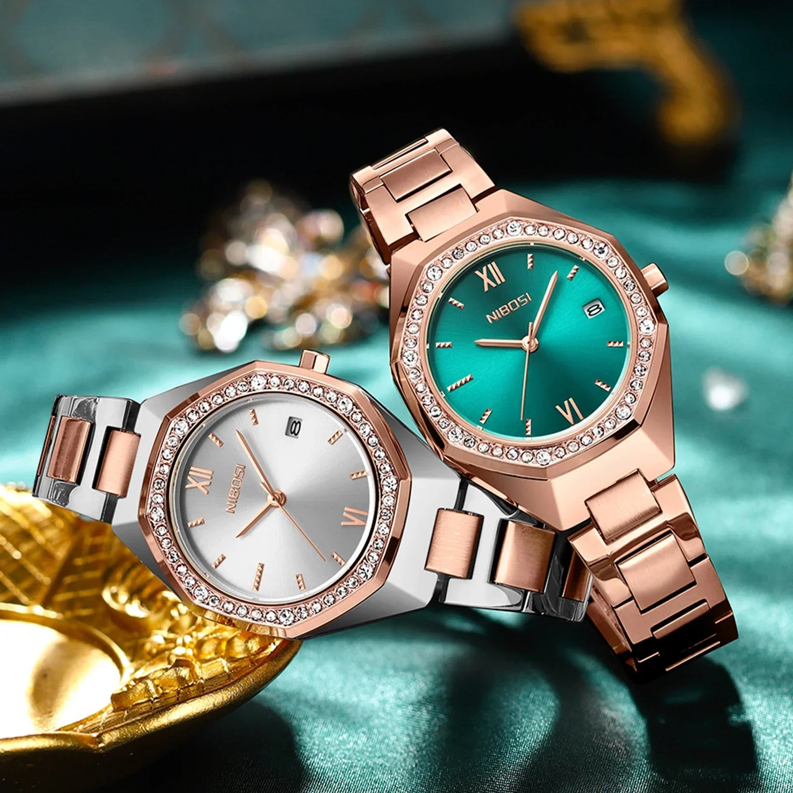 NIBOSI 2621 — Radiant Crystal Women's Watch