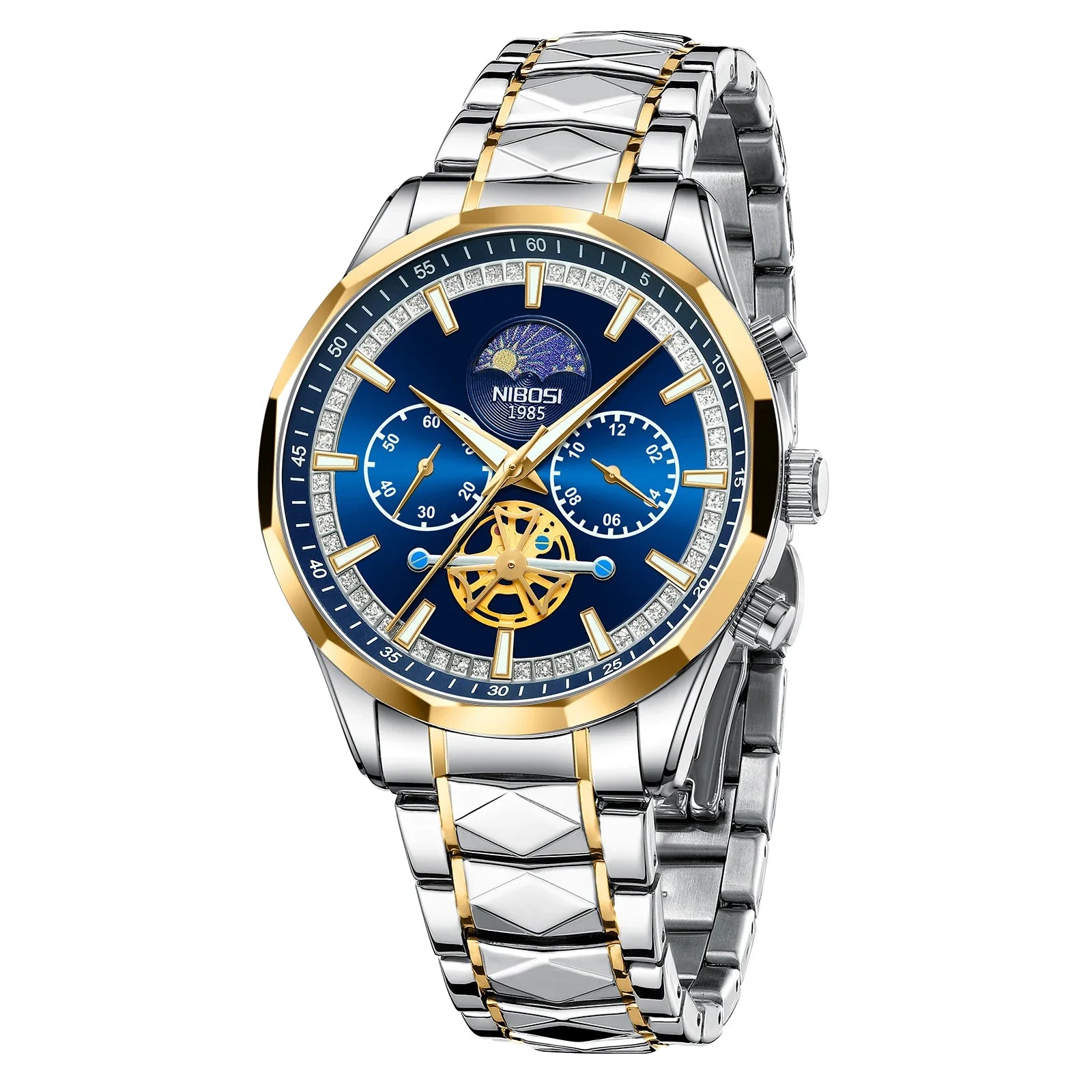NIBOSI 2656 — Monarch Moonphase Quartz Watch