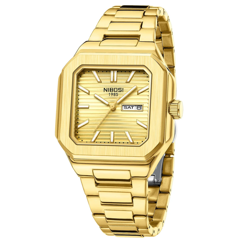 NIBOSI 2690 — Retro Square Quartz Watch