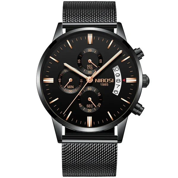 NIBOSI 2309 — Luxury Quartz Chronograph Waterproof Watch