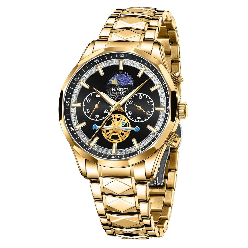 NIBOSI 2656 — Monarch Moonphase Quartz Watch