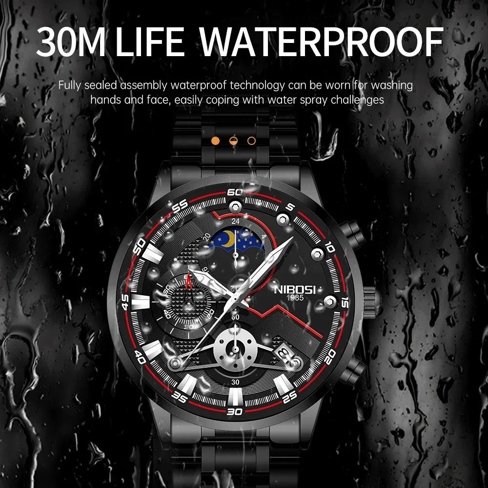 NIBOSI 2503 — Iron Sentinel Watch
