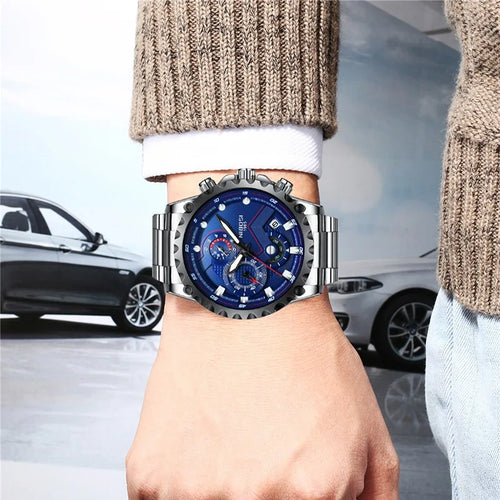 NIBOSI 2322 — Iron Tactical Chrono Watch