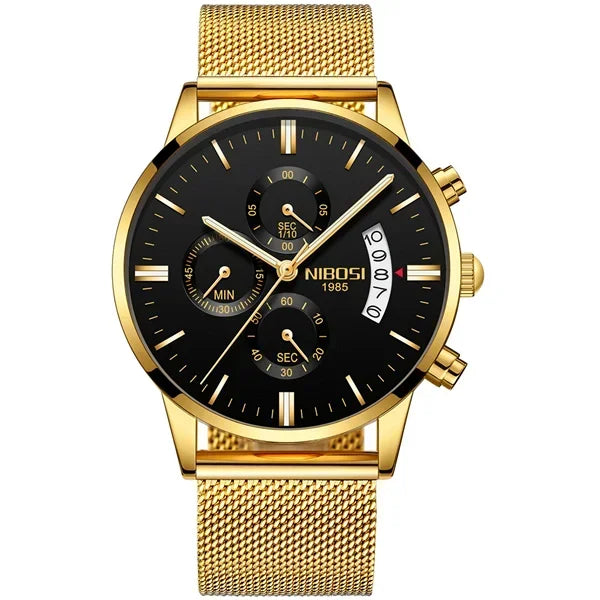 NIBOSI 2309 — Luxury Quartz Chronograph Waterproof Watch