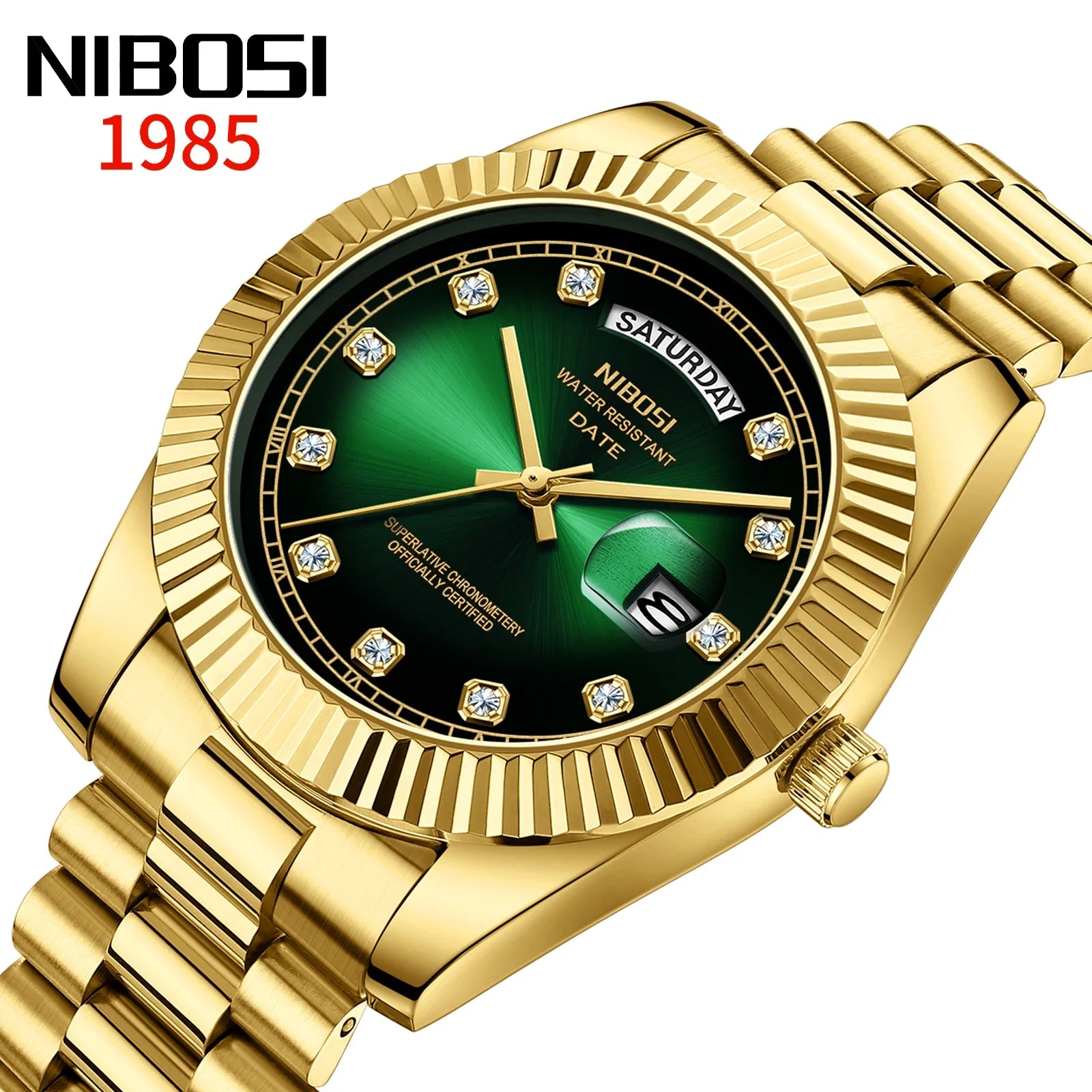 NIBOSI 2627 — Diamond Scale Quartz Watch