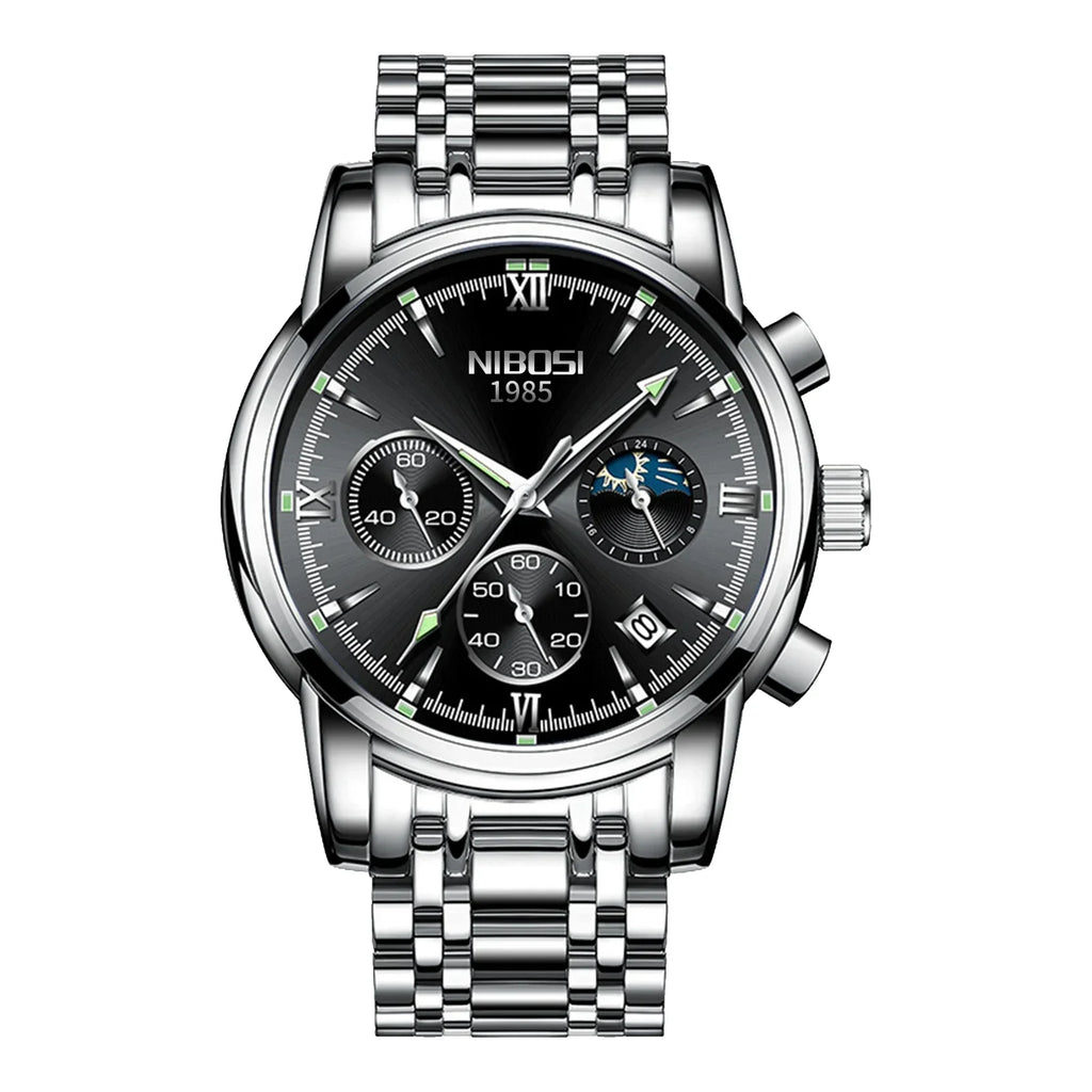 NIBOSI 2516 — Titan Edge Calendar Watch