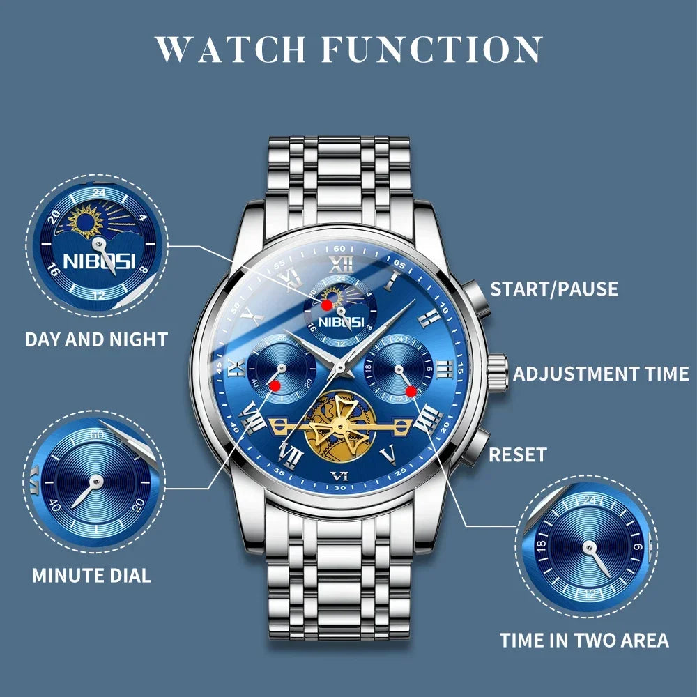 NIBOSI 2507 — Imperial Chrono Classic Watch