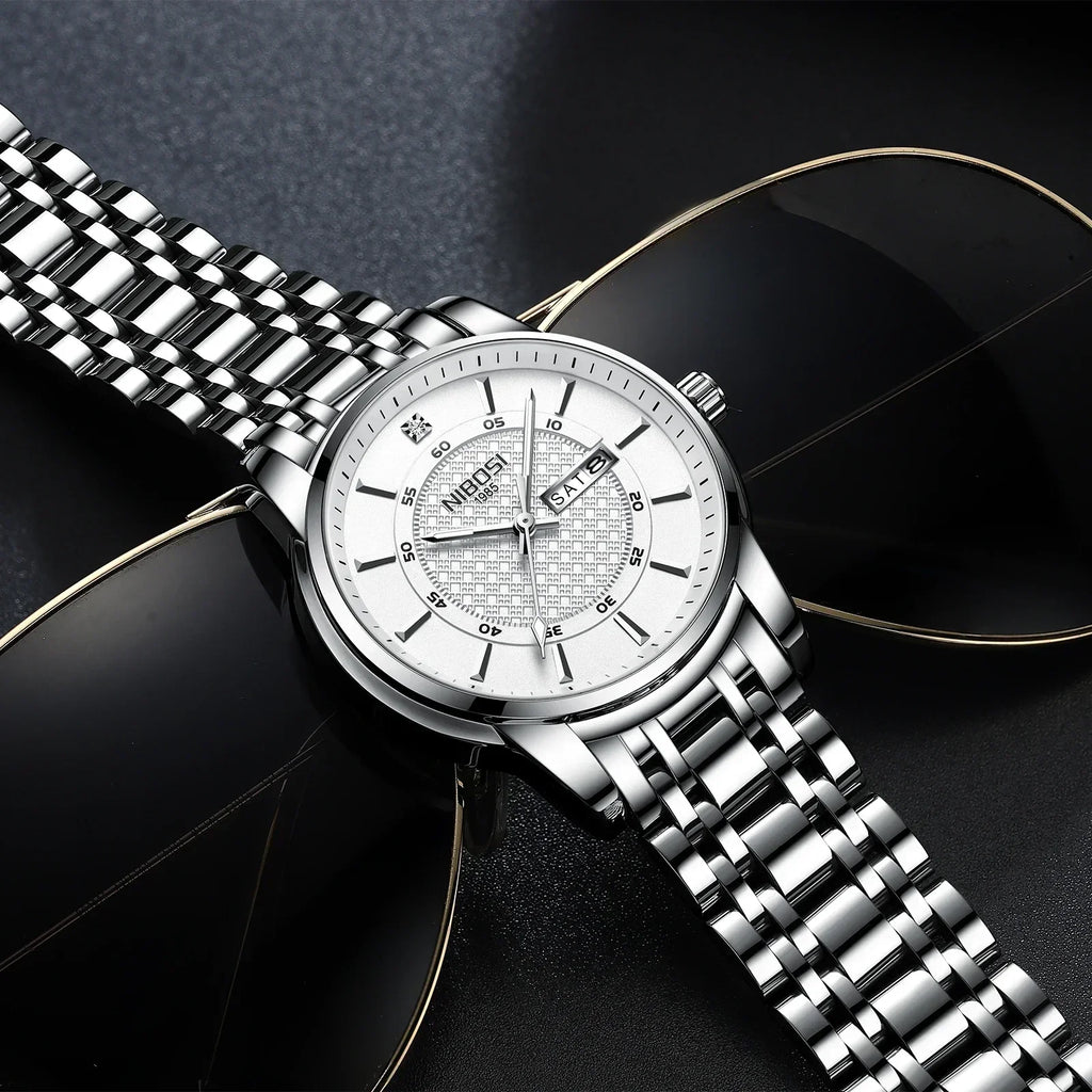 NIBOSI 2381 — Timeless Minimalist Steel Watch