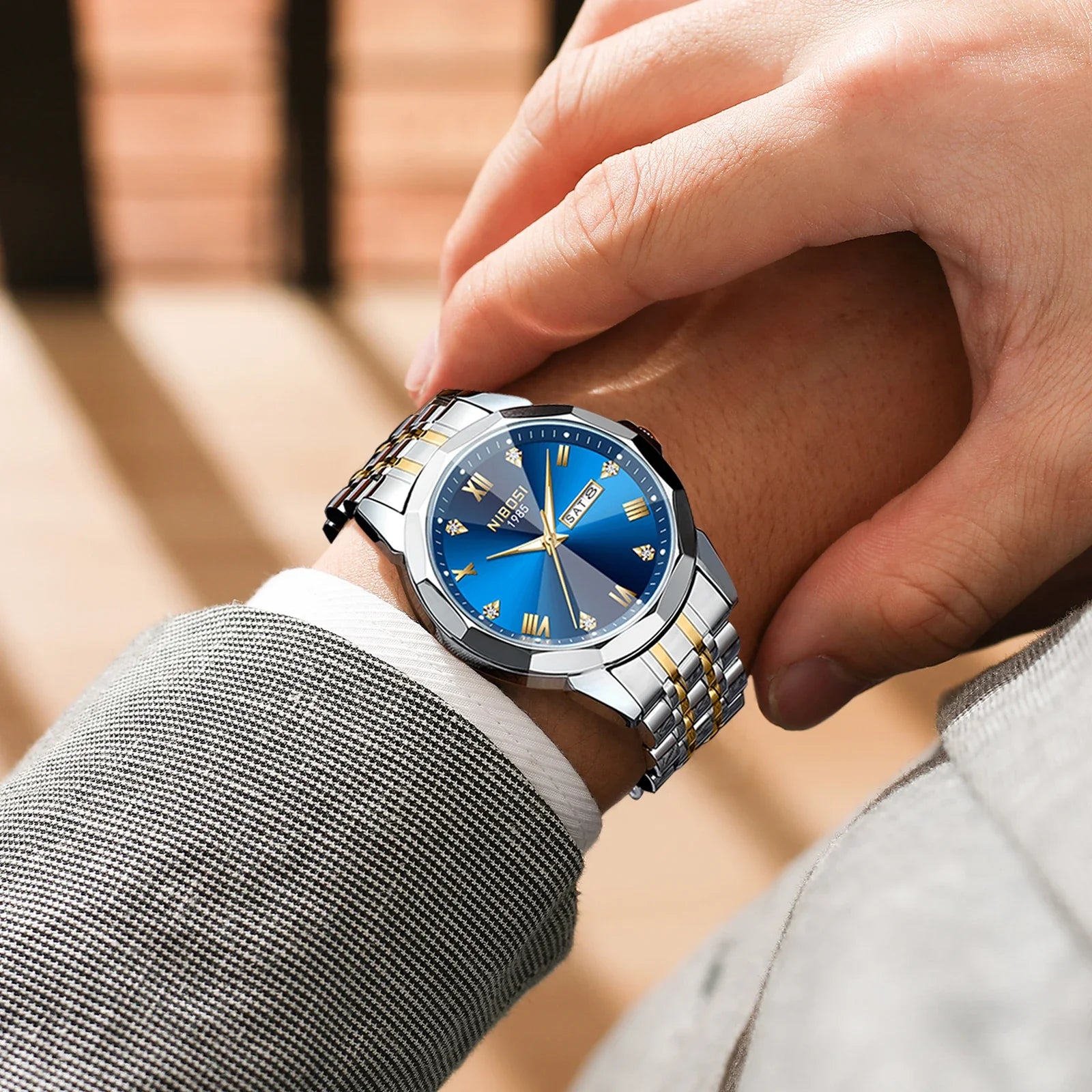 NIBOSI 2623 — Royal Day-Date Watch
