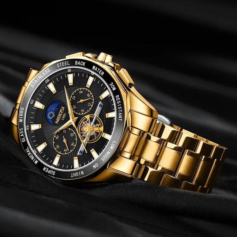 NIBOSI 2580 Tourbillon Watch — Luxury Chronograph for Men
