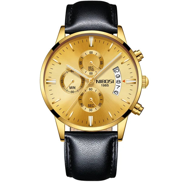NIBOSI 2309 — Luxury Quartz Chronograph Waterproof Watch