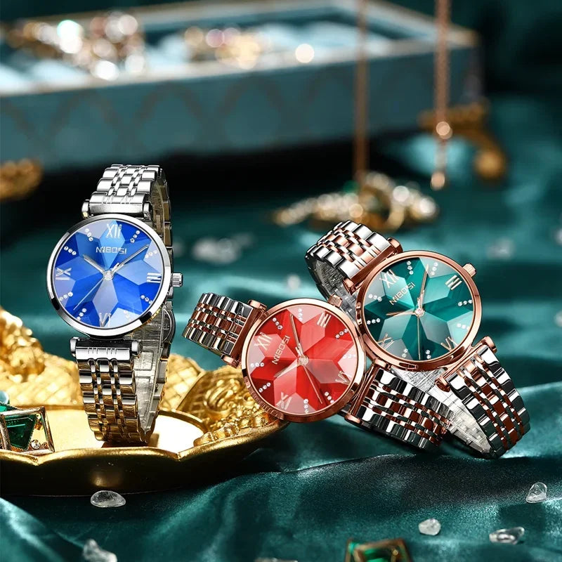 NIBOSI 2529 — Crystal Facet Watch