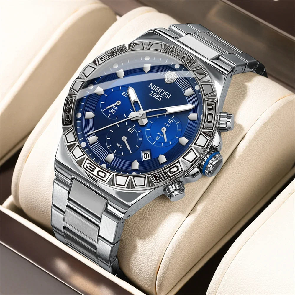 NIBOSI 2661 Golden Vanguard Chronograph