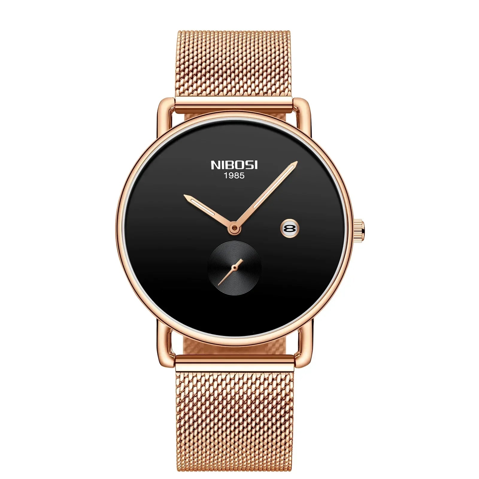 NIBOSI 2365 — Minimalist Mesh Quartz Watch