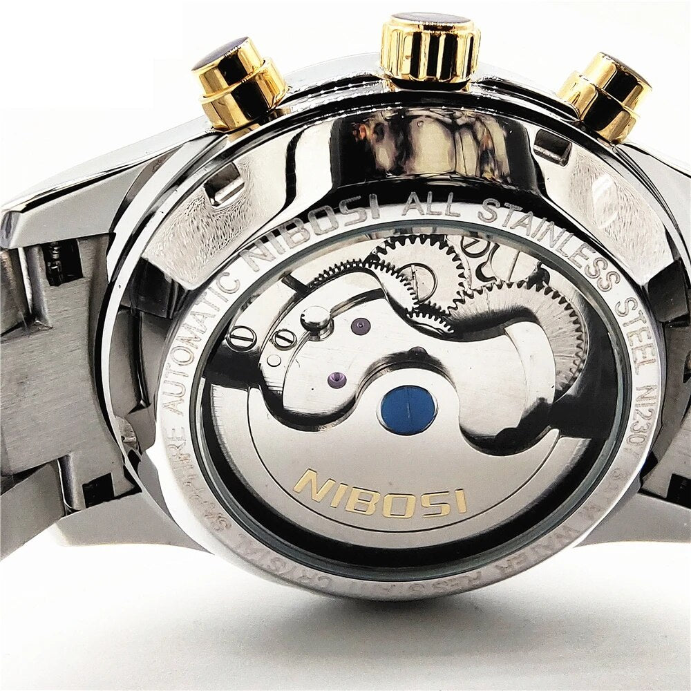 NIBOSI 2307 — Imperial Automatic Open-Heart Watch