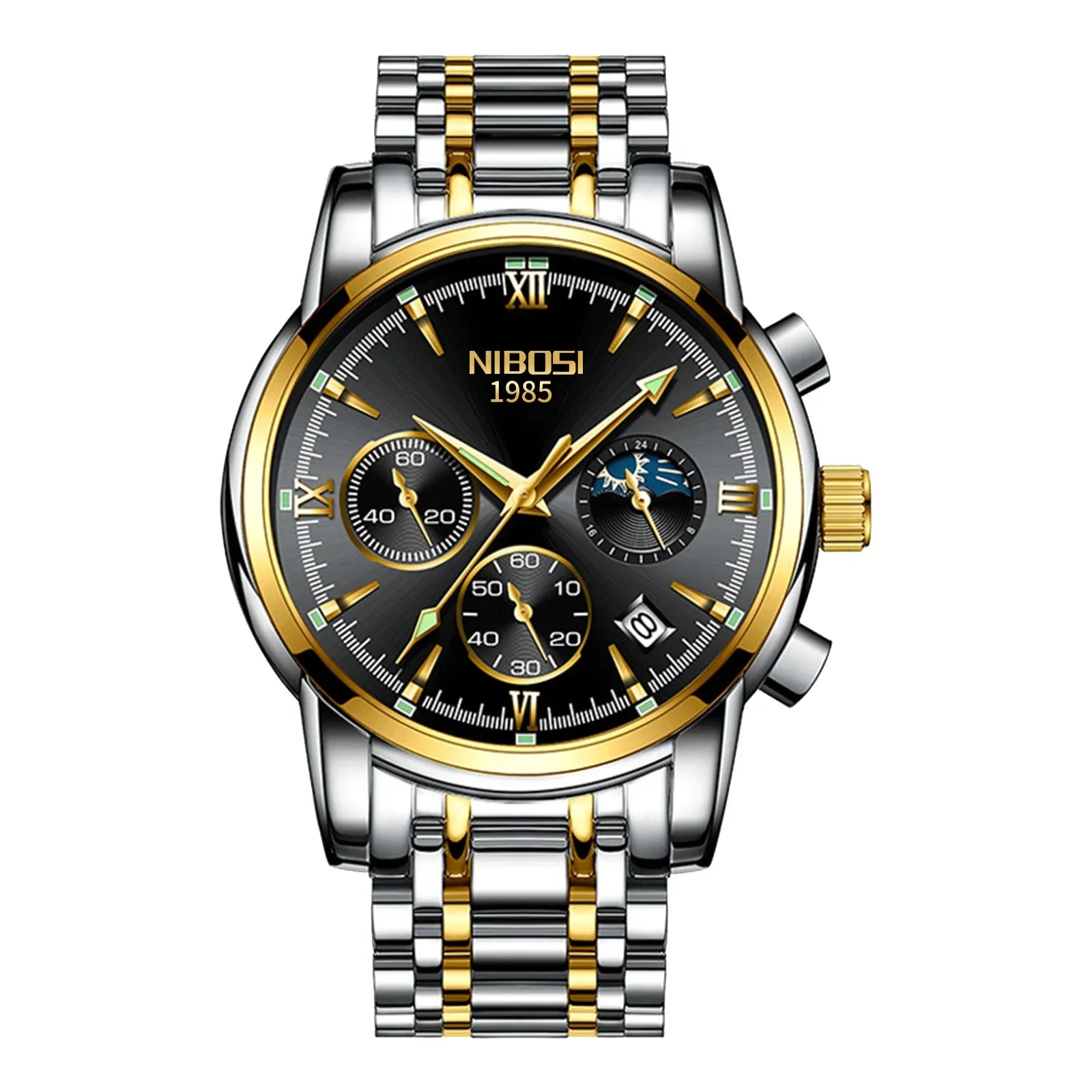 NIBOSI 2516 — Titan Edge Calendar Watch