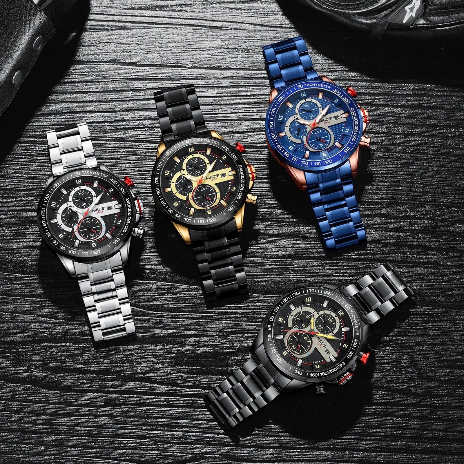 NIBOSI 2606 — Redline Racing Chronograph