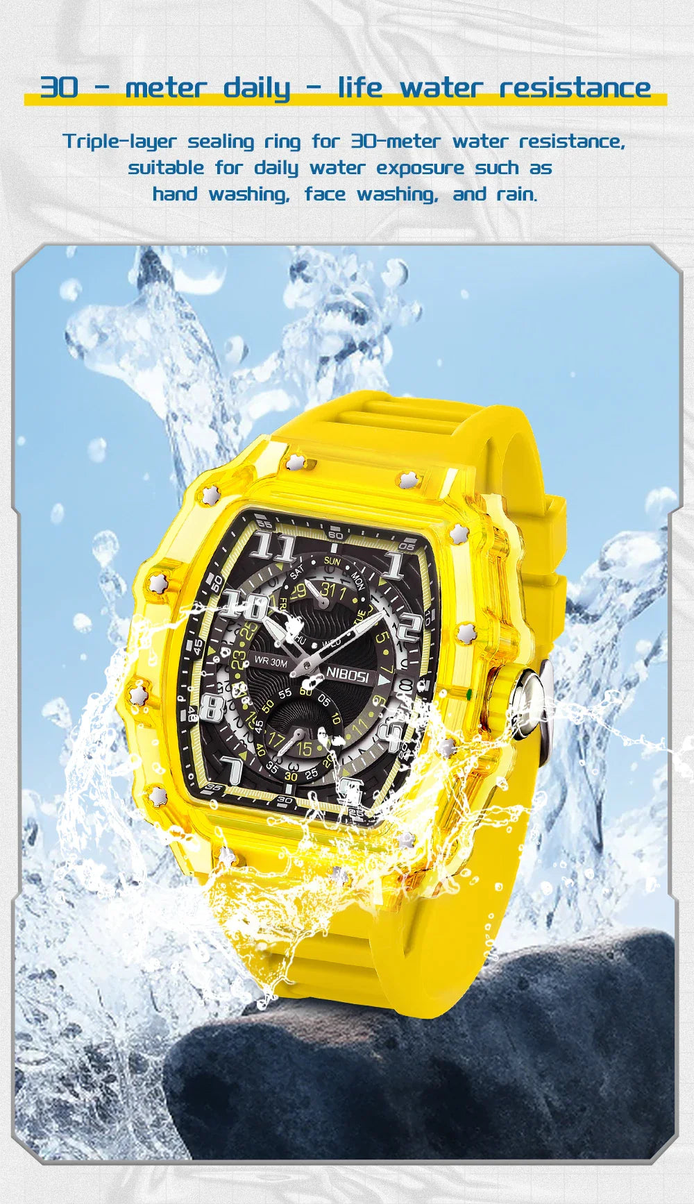 NIBOSI 2703 — Shockforce Sport Watch