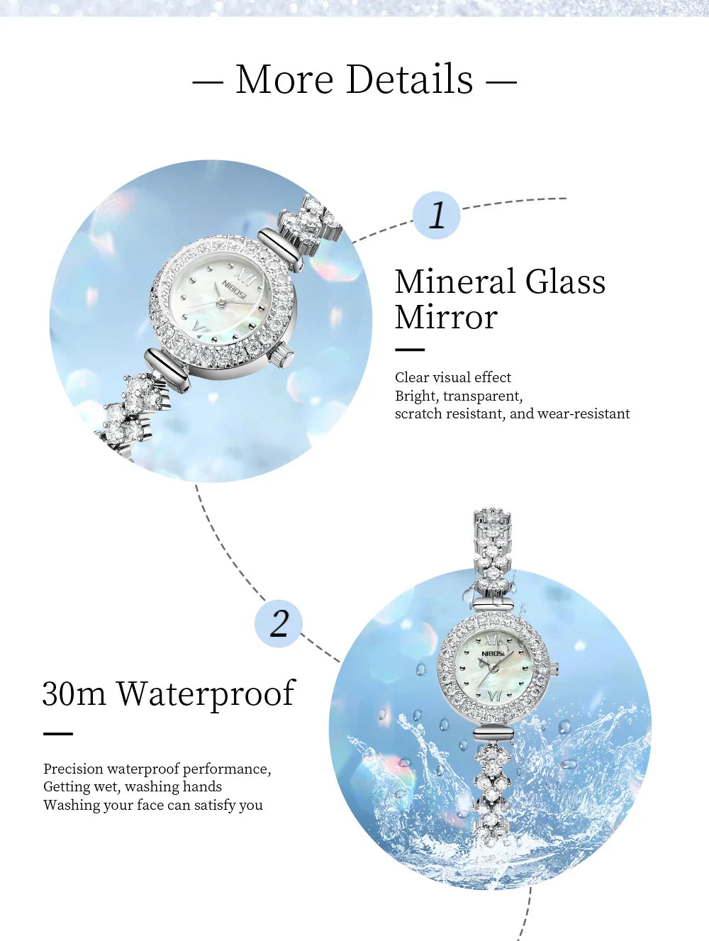 NIBOSI 2676 — Mother of Pearl Watch