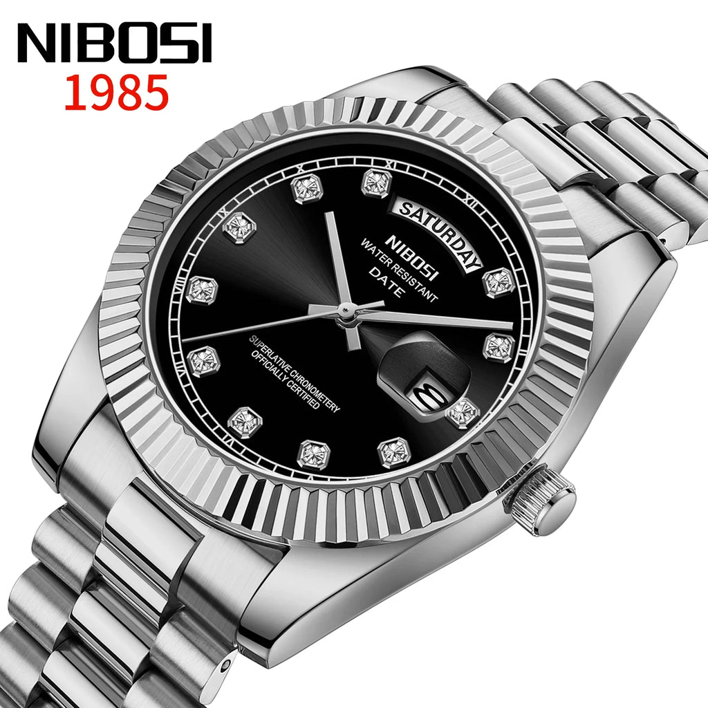 NIBOSI 2627 — Diamond Scale Quartz Watch