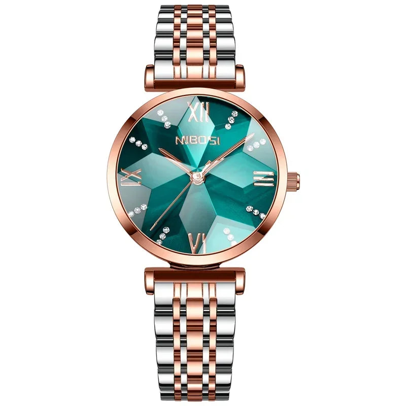NIBOSI 2529 — Crystal Facet Watch