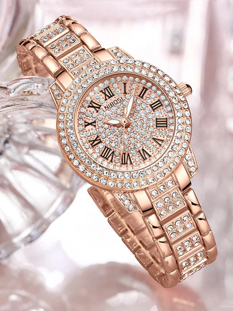 NIBOSI 2552 — Rose Sparkle Women's Watch