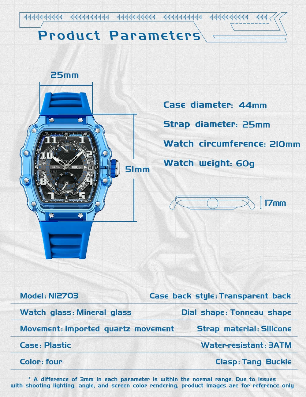 NIBOSI 2703 — Shockforce Sport Watch